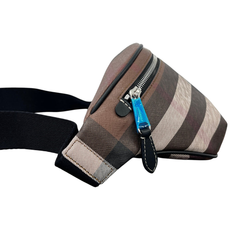 Men's Checkered Belt Bag Brown