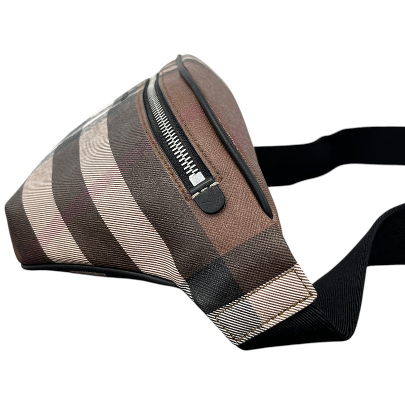 Men's Checkered Belt Bag Brown