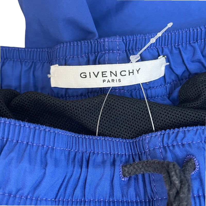 Men's Logo Print Swim Shorts Blue Size M
