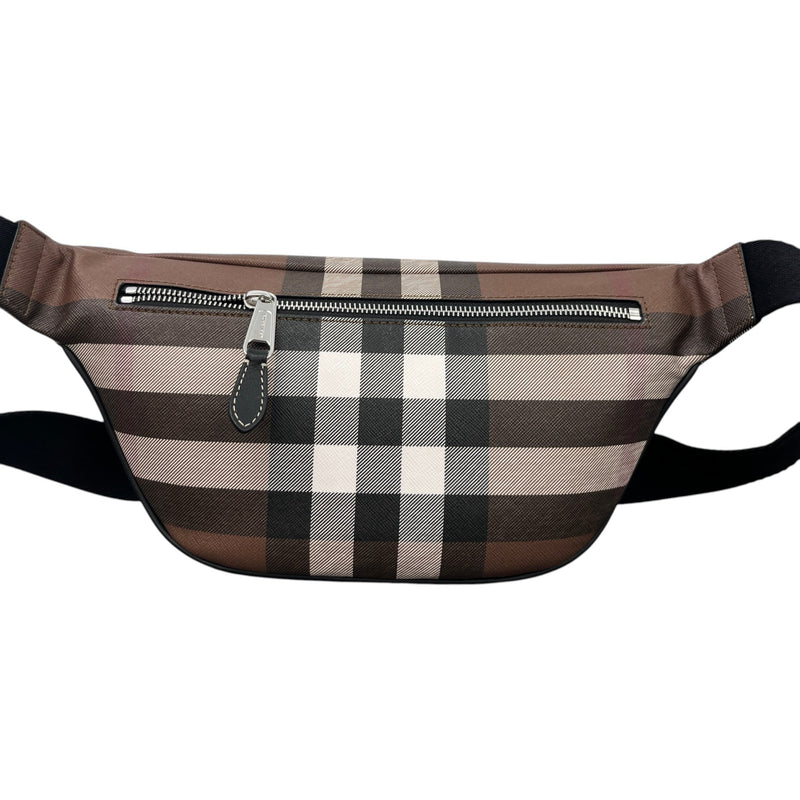 Men's Checkered Belt Bag Brown