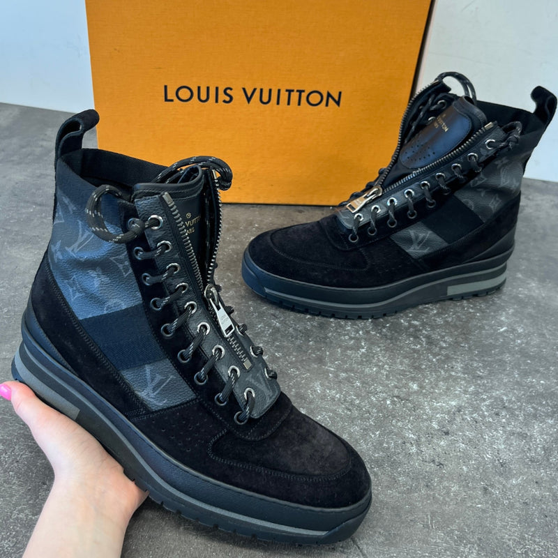 Men's Monogram Eclipse Harlem Ankle Boots Black Size EU 41.5 / UK 7.5