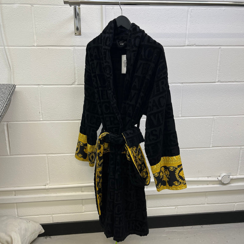 Men's I ♡ Baroque Bath Robe Black Size L