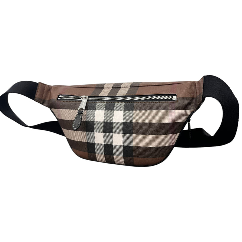 Men's Checkered Belt Bag Brown