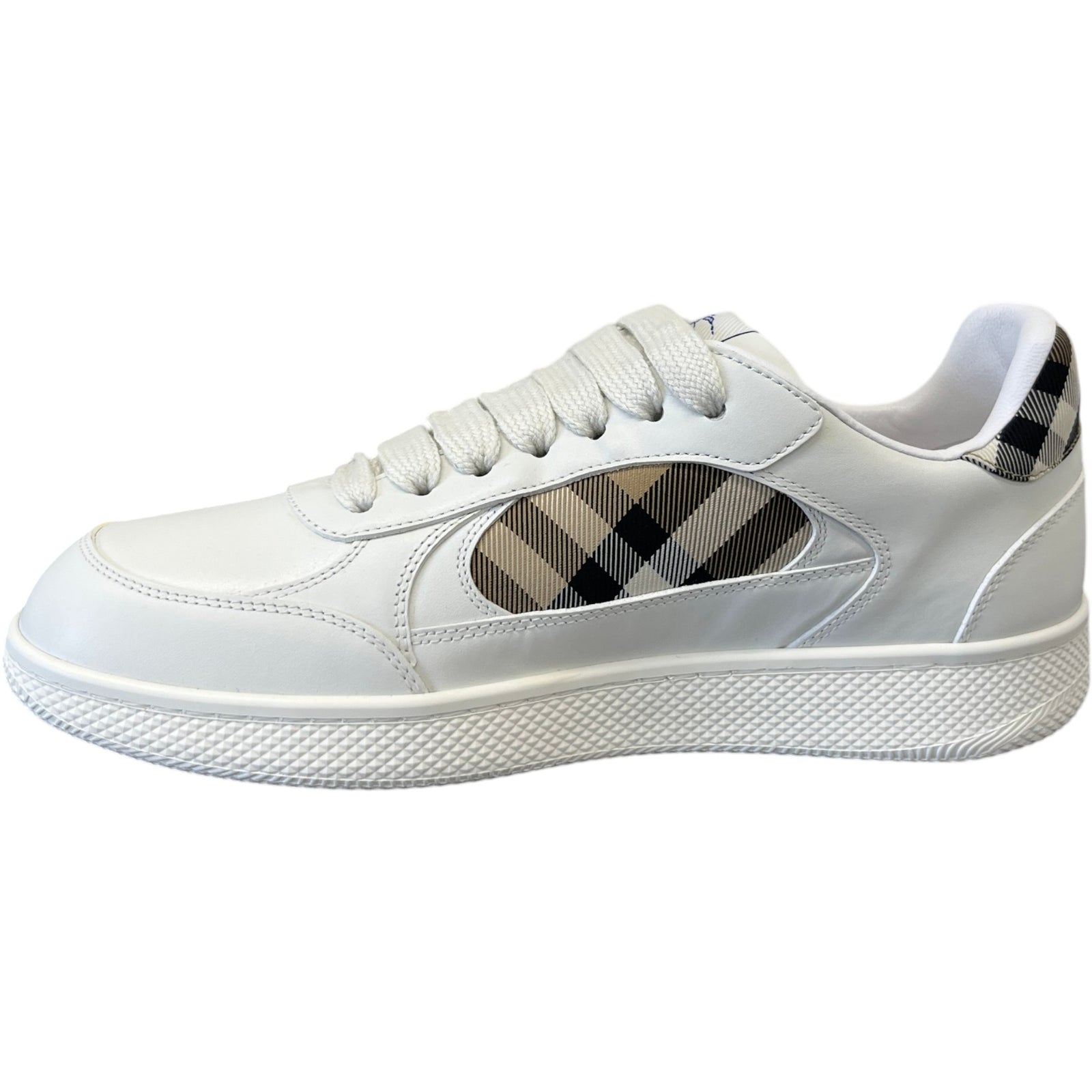 Men's Check Terrace Low Trainers White Size EU 41 / UK 7 - Photo 2