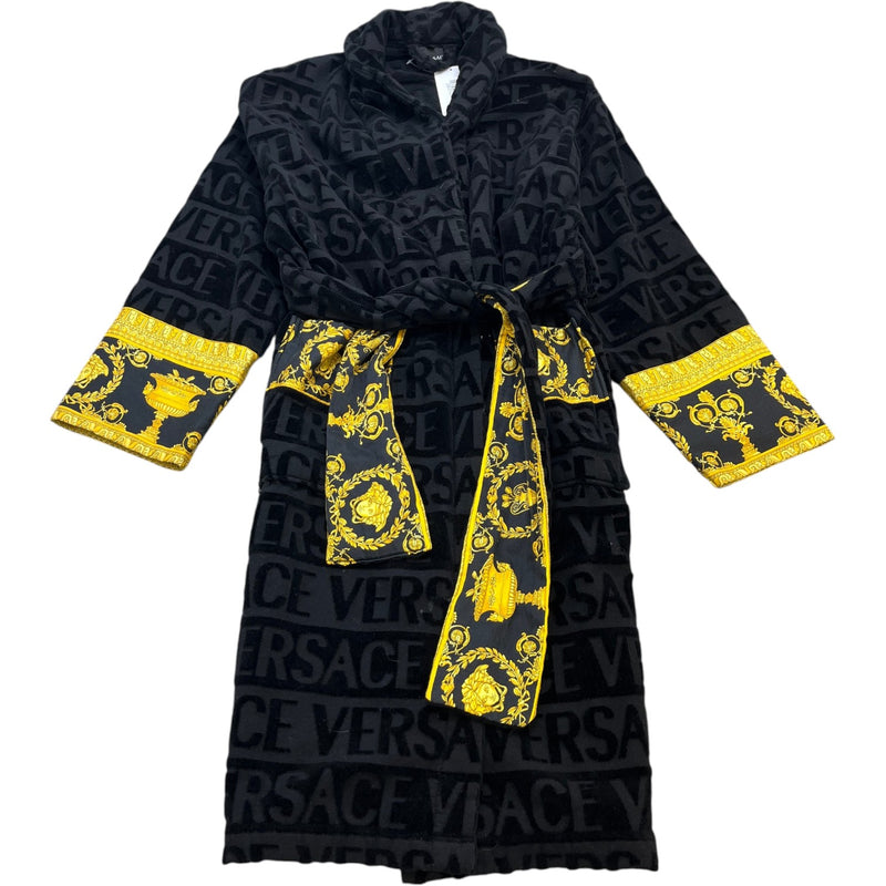 Men's I ♡ Baroque Bath Robe Black Size L