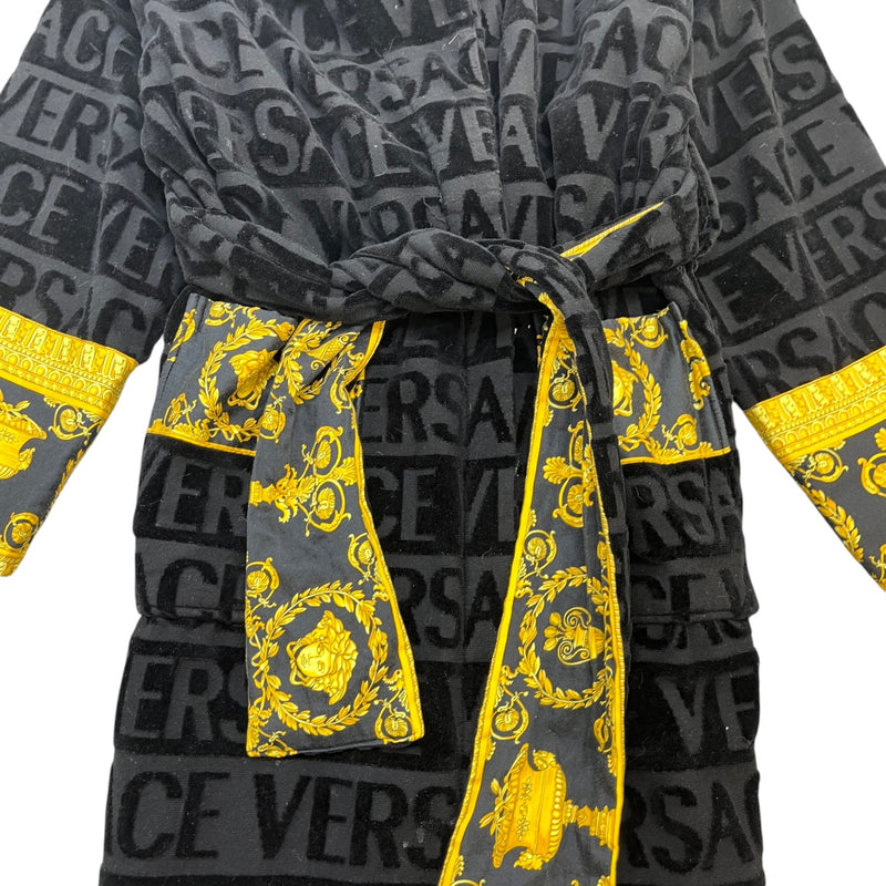 Men's I ♡ Baroque Bath Robe Black Size L