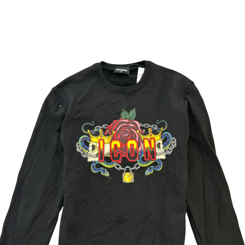 Boy's Logo Print Sweatshirt Black Size 16 years