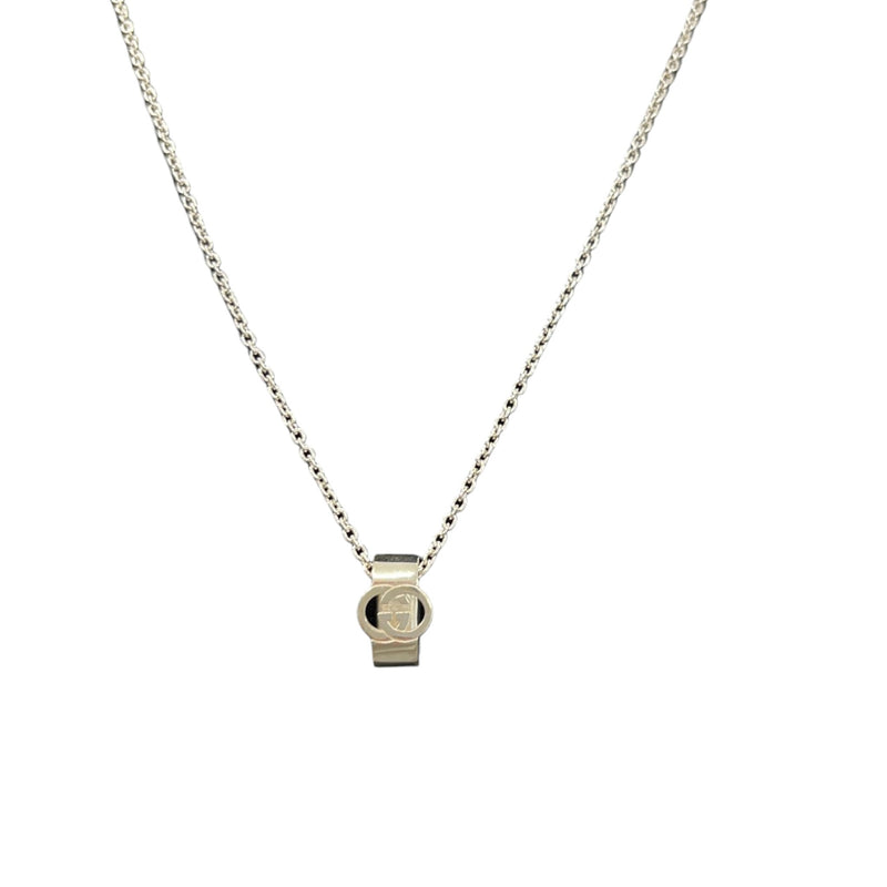 Men's Interlocking G Pendant Necklace Silver