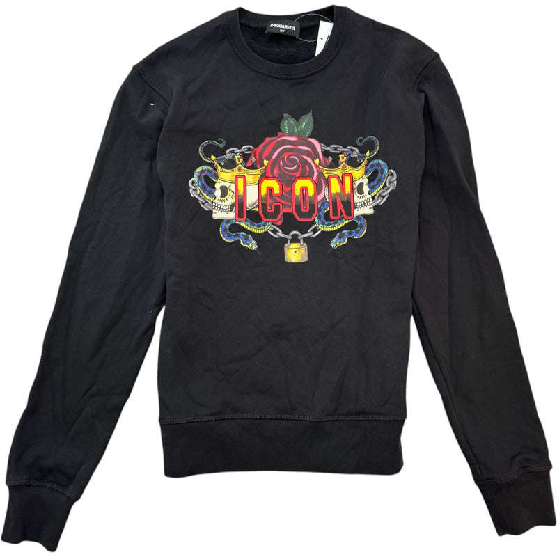 Boy's Logo Print Sweatshirt Black Size 16 years