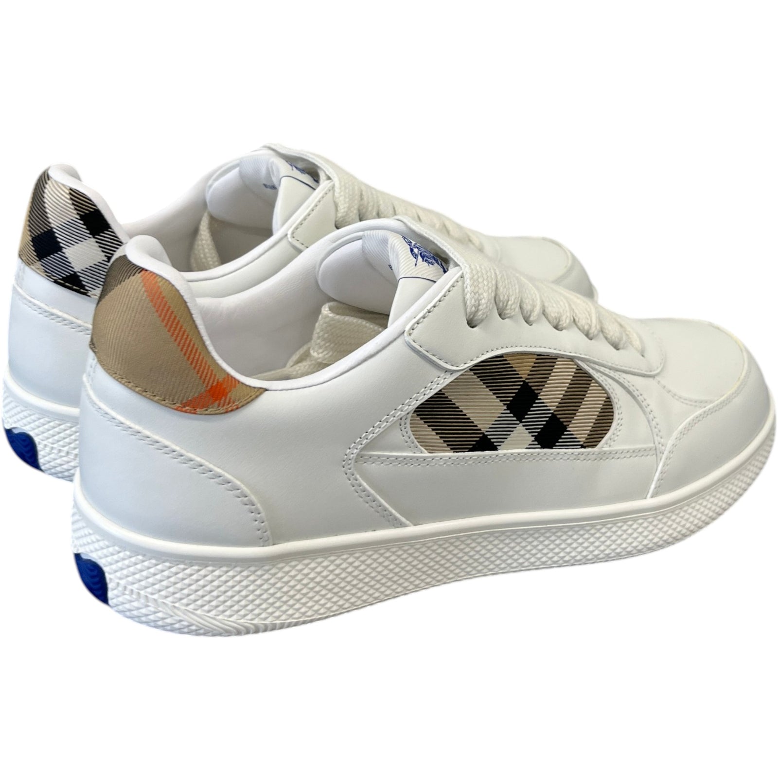 Men's Check Terrace Low Trainers White Size EU 41 / UK 7 - Photo 8