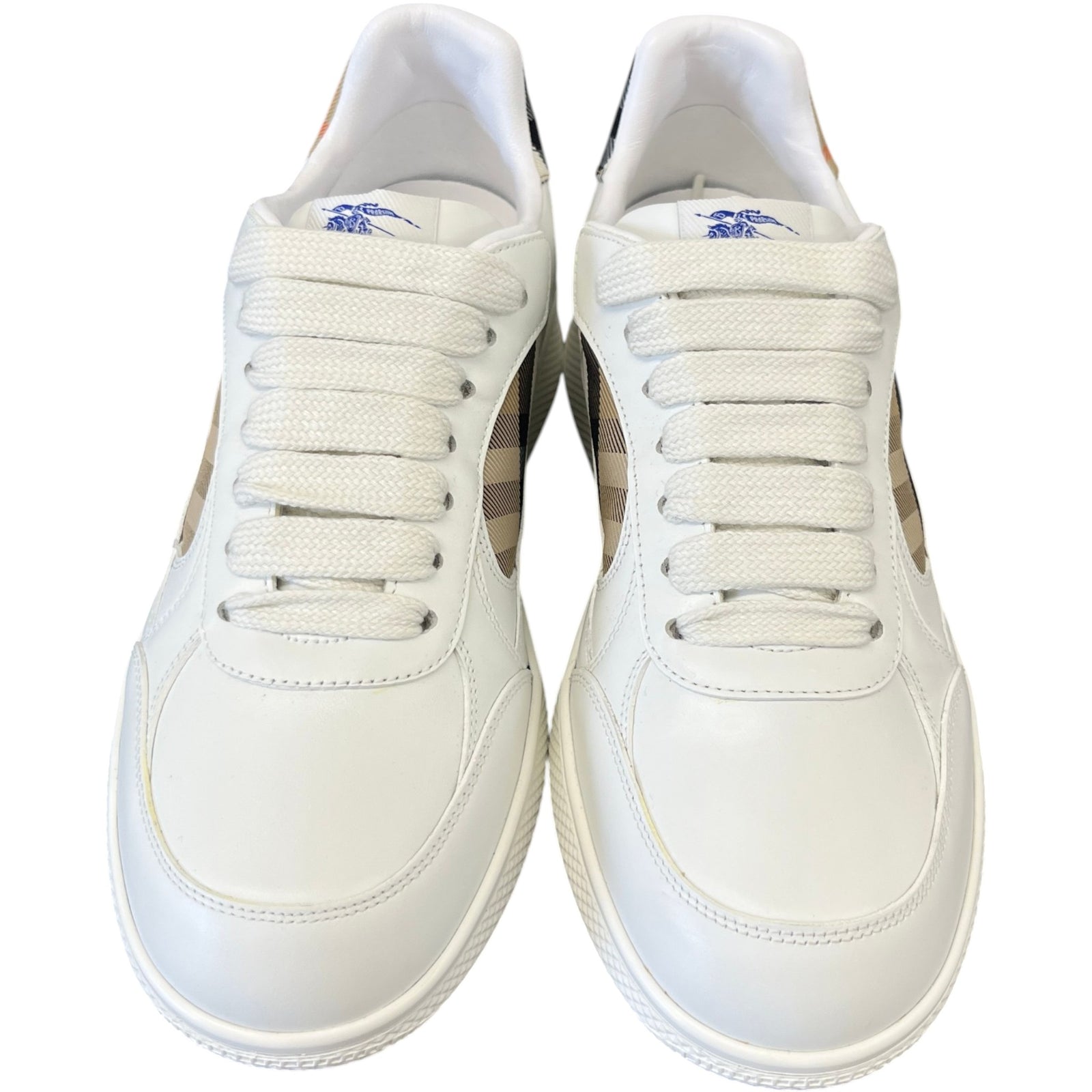 Men's Check Terrace Low Trainers White Size EU 41 / UK 7 - Photo 6
