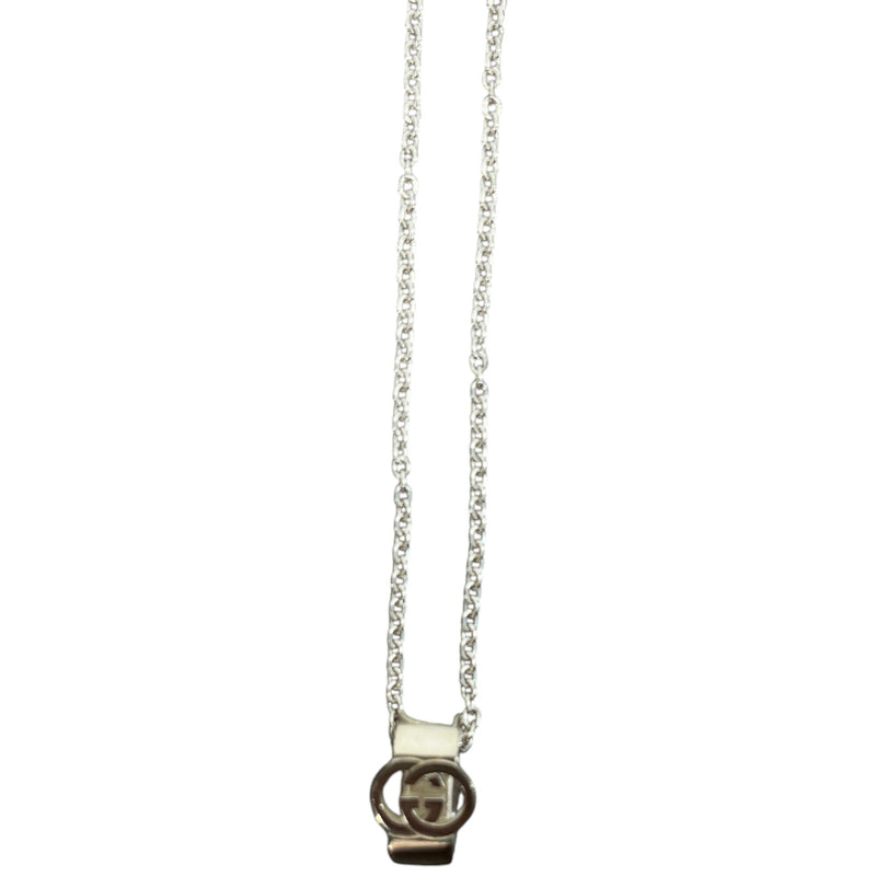 Men's Interlocking G Pendant Necklace Silver