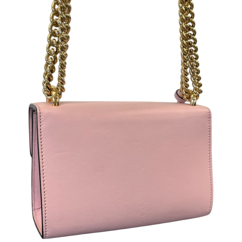 Women's Crystal Star Embroidered Small Padlock Handbag Pink