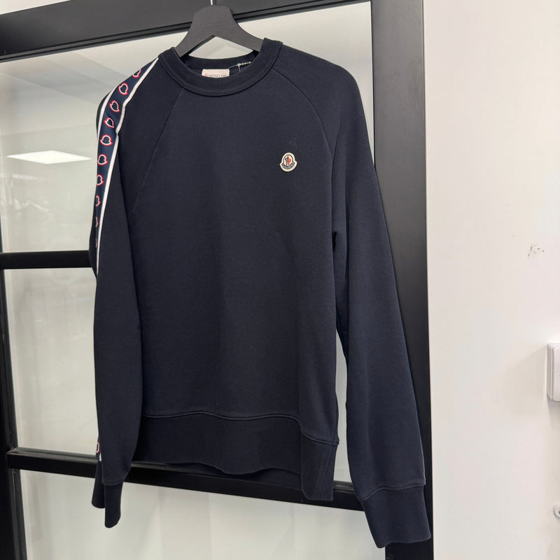 Men's Maglia Logo Tape Sweatshirt Navy Size S