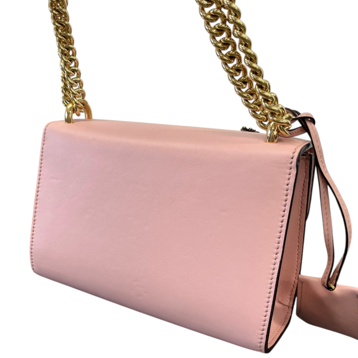 Women's Crystal Star Embroidered Small Padlock Handbag Pink - Photo 9