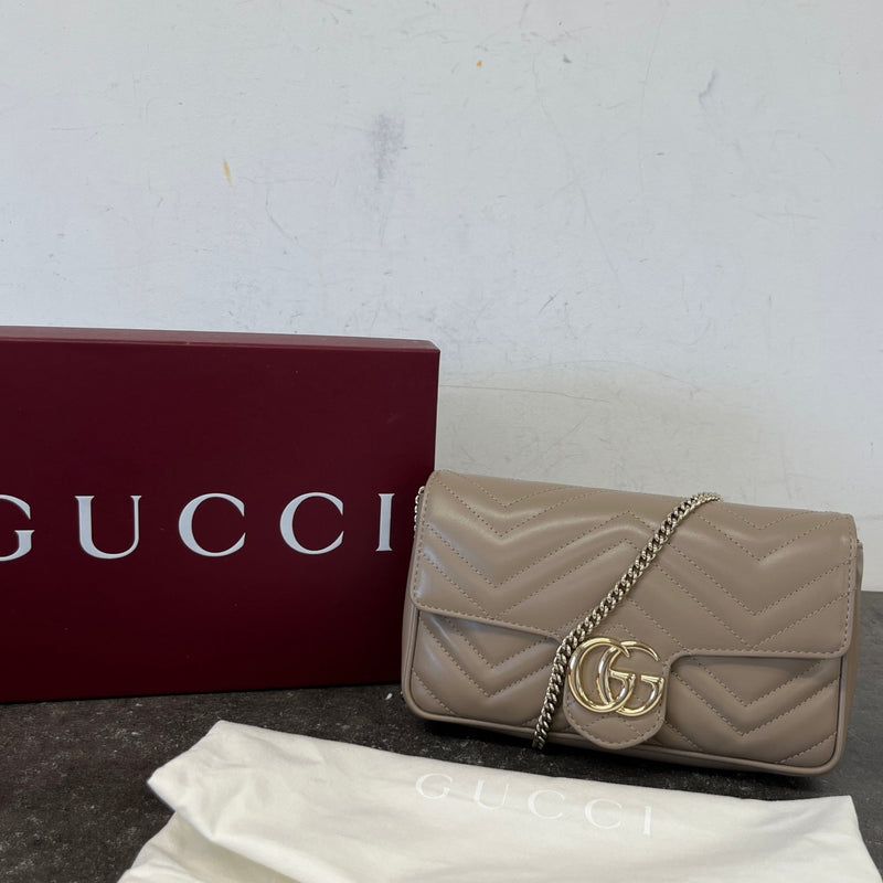 Women's GG Marmont Mini Crossbody Bag Nude