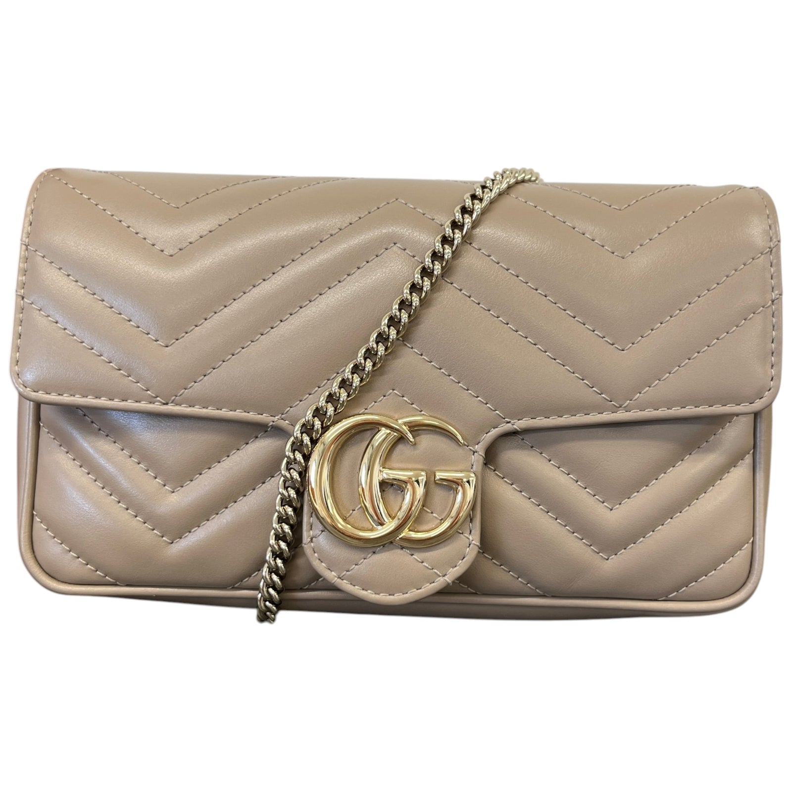 Women's GG Marmont Mini Crossbody Bag Nude - Photo 1