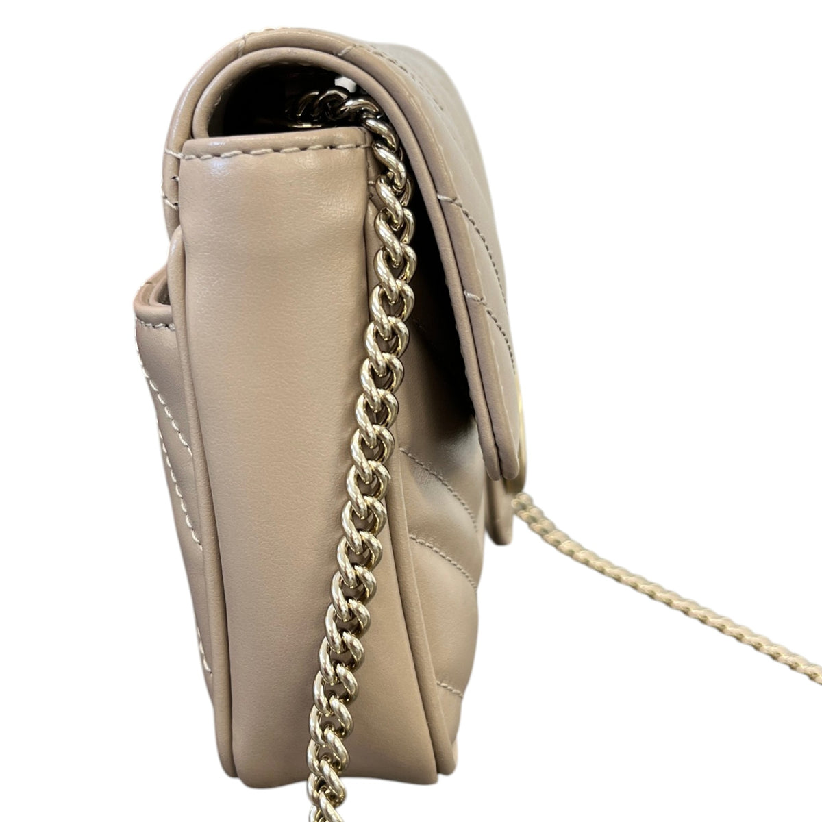 Women's GG Marmont Mini Crossbody Bag Nude - Photo 7