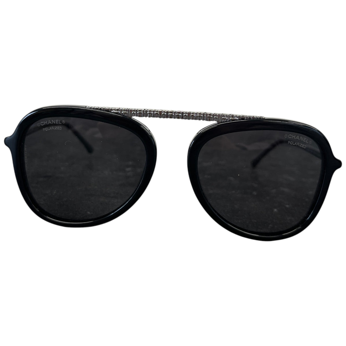 Women's Polarized Pilot Sunglasses Black - Photo 1
