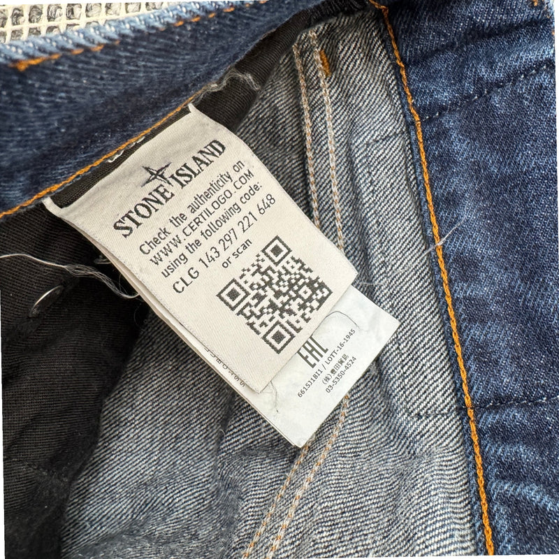 Men's Applique Logo Jeans Blue Size L / W34