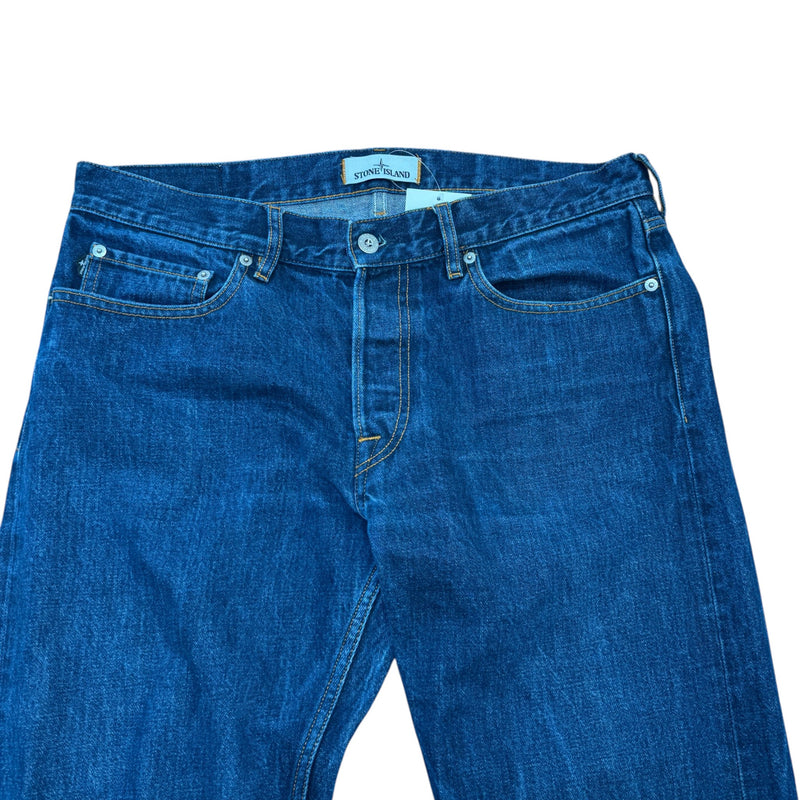 Men's Applique Logo Jeans Blue Size L / W34