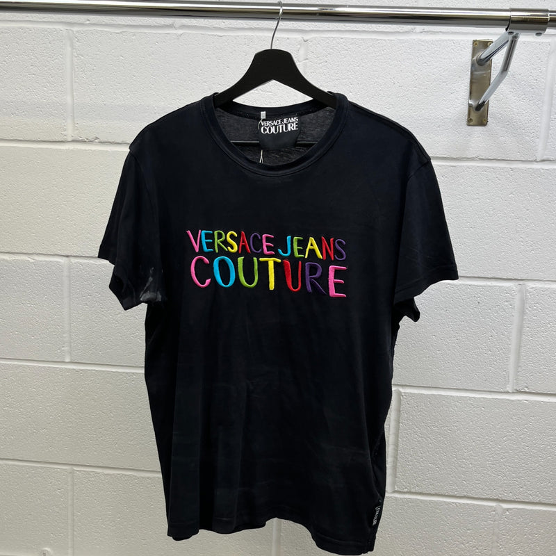 Men's Rainbow Logo T-Shirt Black Size M