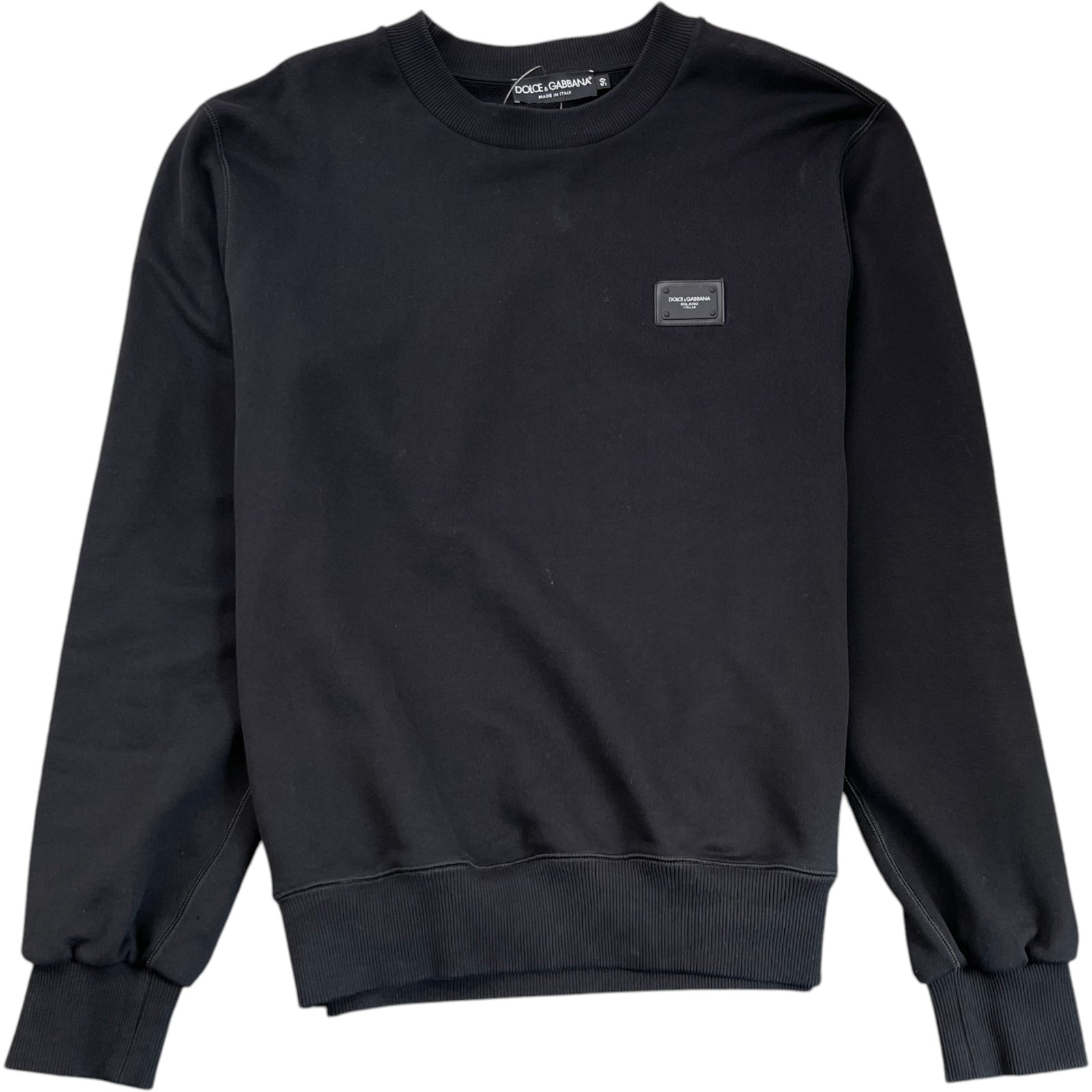 Men's Plaque Logo Sweatshirt Black Size IT 50 / UK L - Photo 1