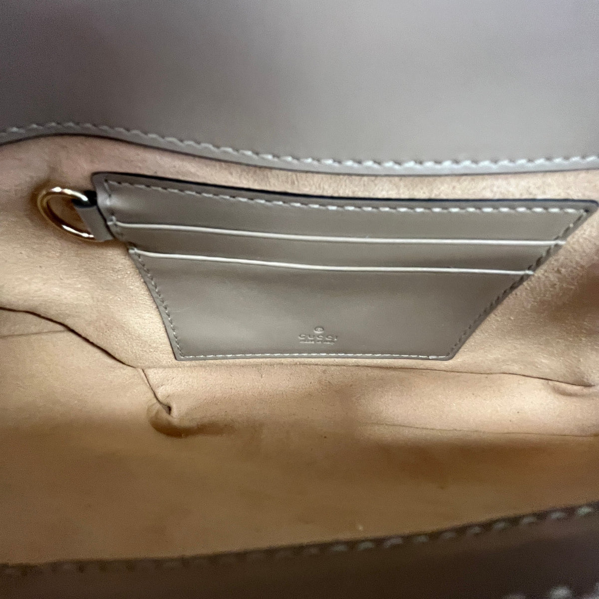 Women's GG Marmont Mini Crossbody Bag Nude - Photo 11