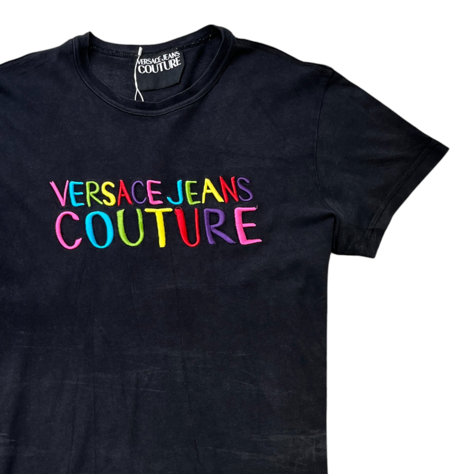 Men's Rainbow Logo T-Shirt Black Size M - Photo 3