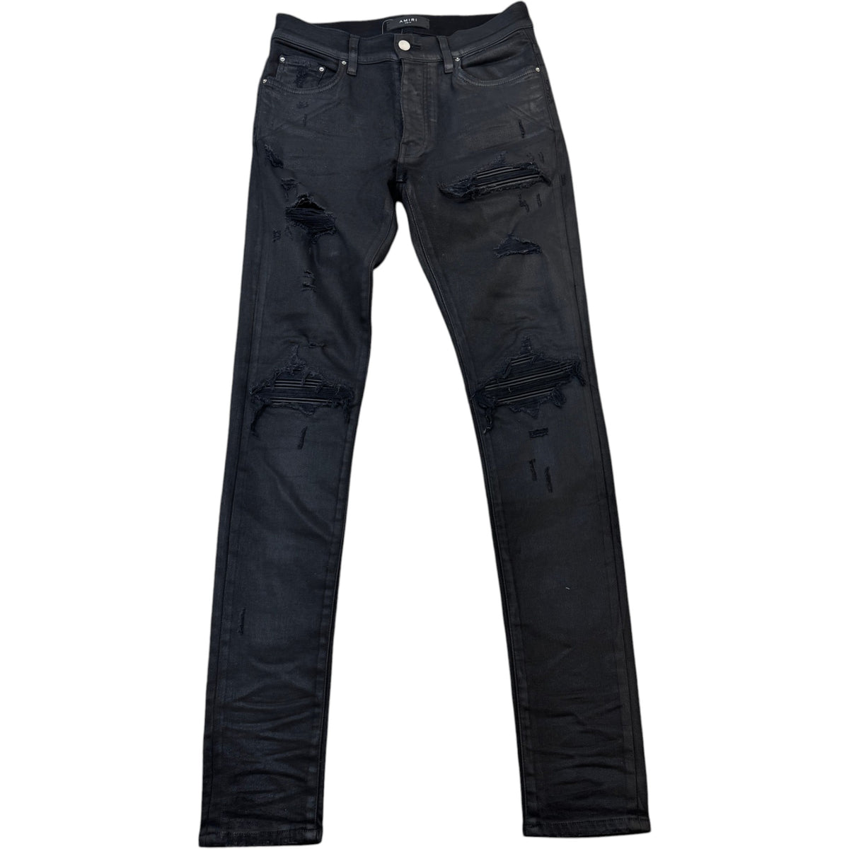 Men's Waxed MX1 Jeans Black Size W31 - Photo 1