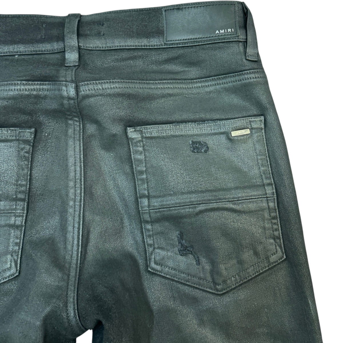 Men's Waxed MX1 Jeans Black Size W31 - Photo 4