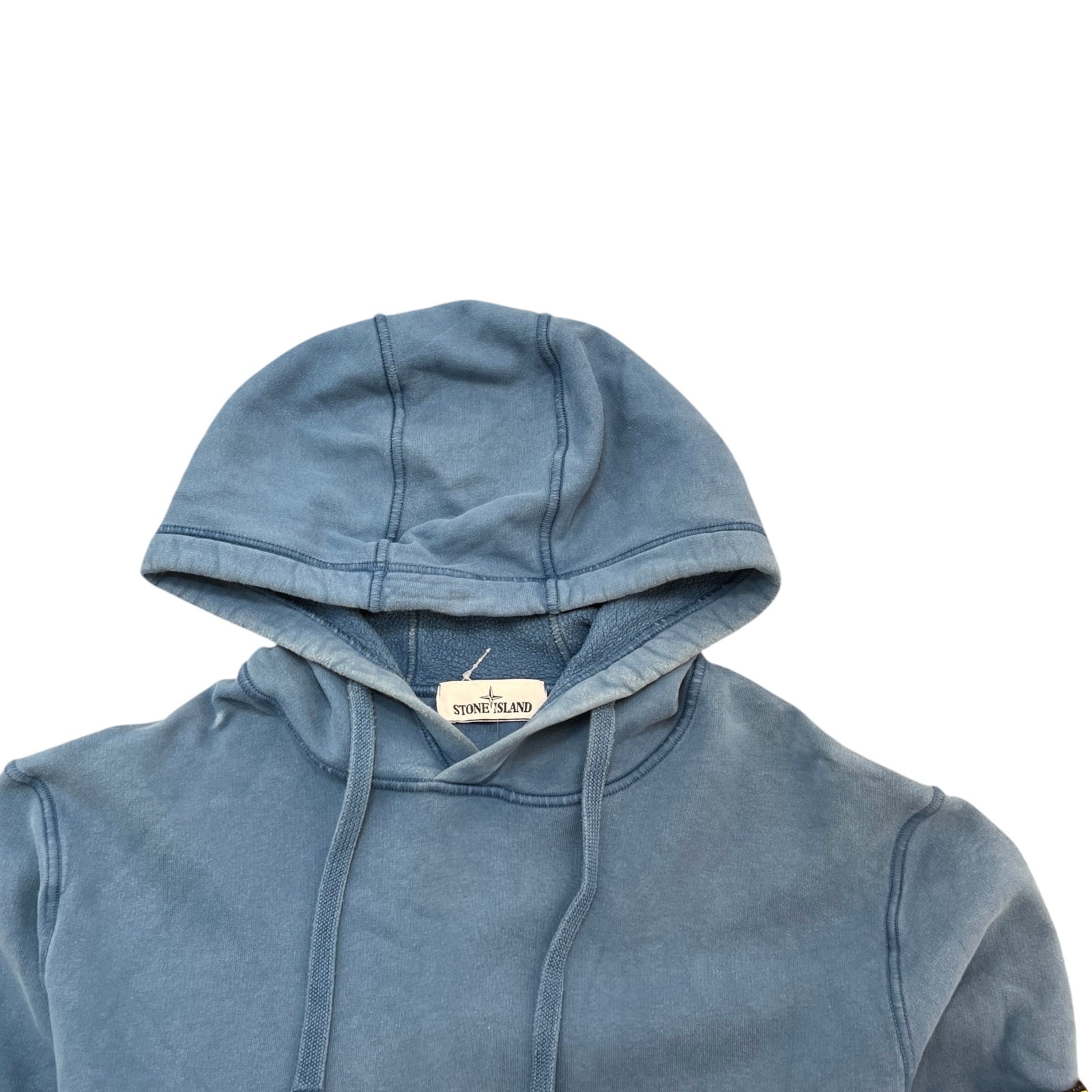 Men's Applique Logo Hoodie Blue Size XL - Photo 5