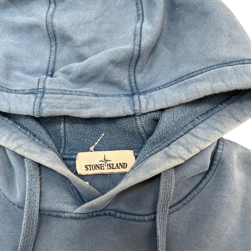 Men's Applique Logo Hoodie Blue Size XL
