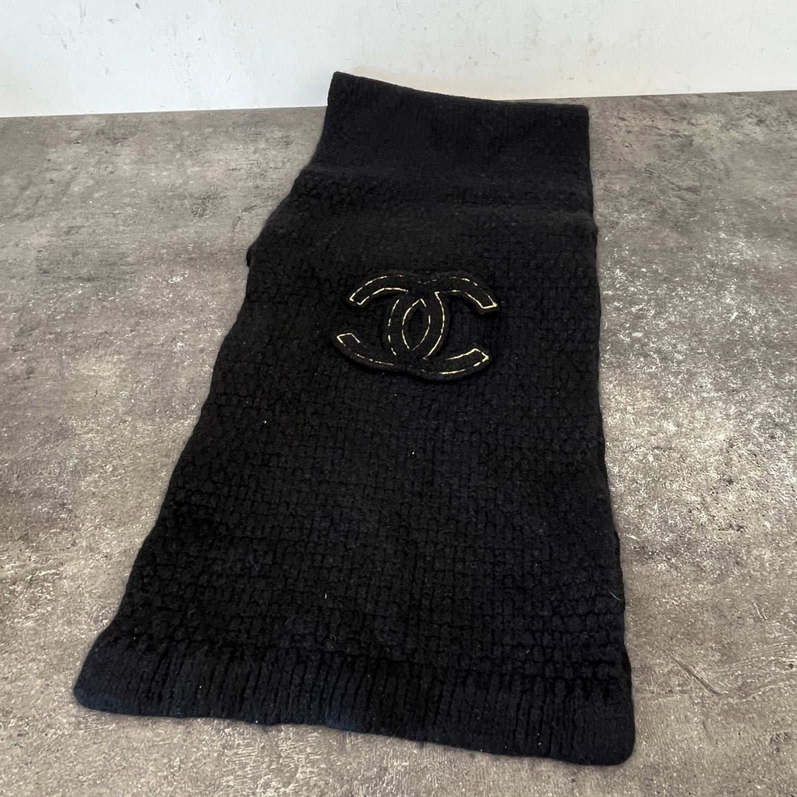 Women's CC Logo Scarf Black - Photo 6