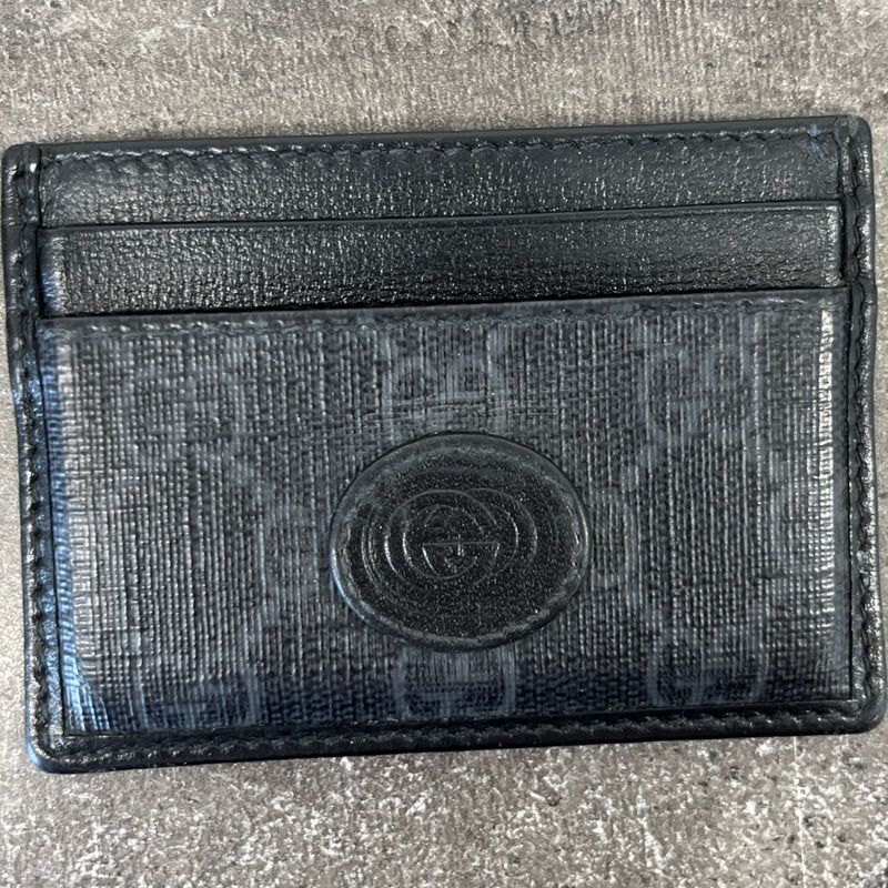 Men's Gg Supreme Card Holder Black