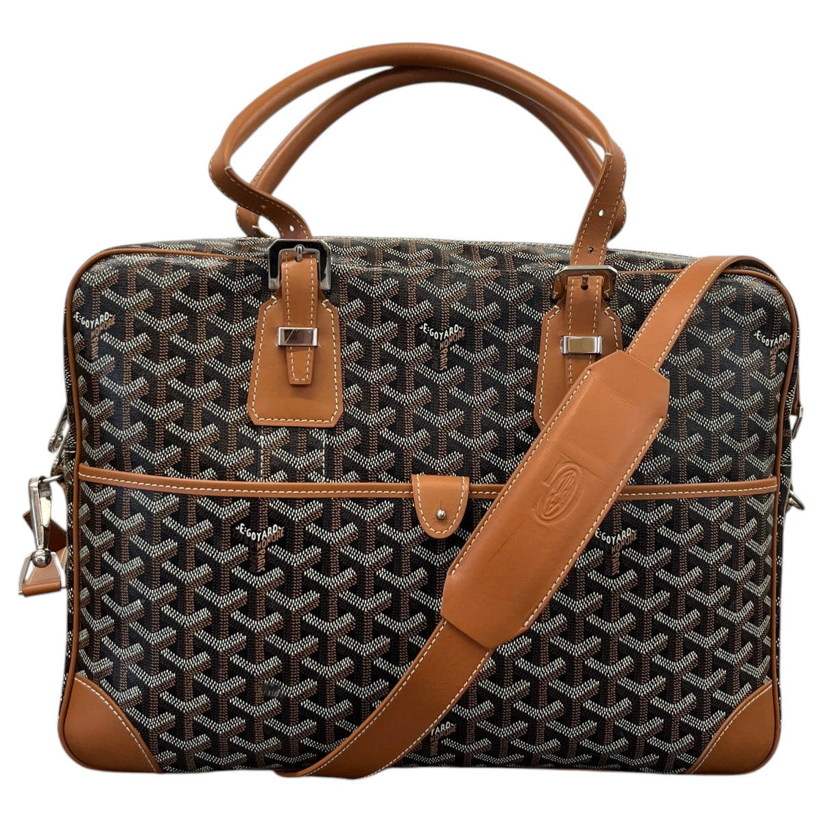 Men's Goyardine Ambassade Briefcase Brown - Photo 1