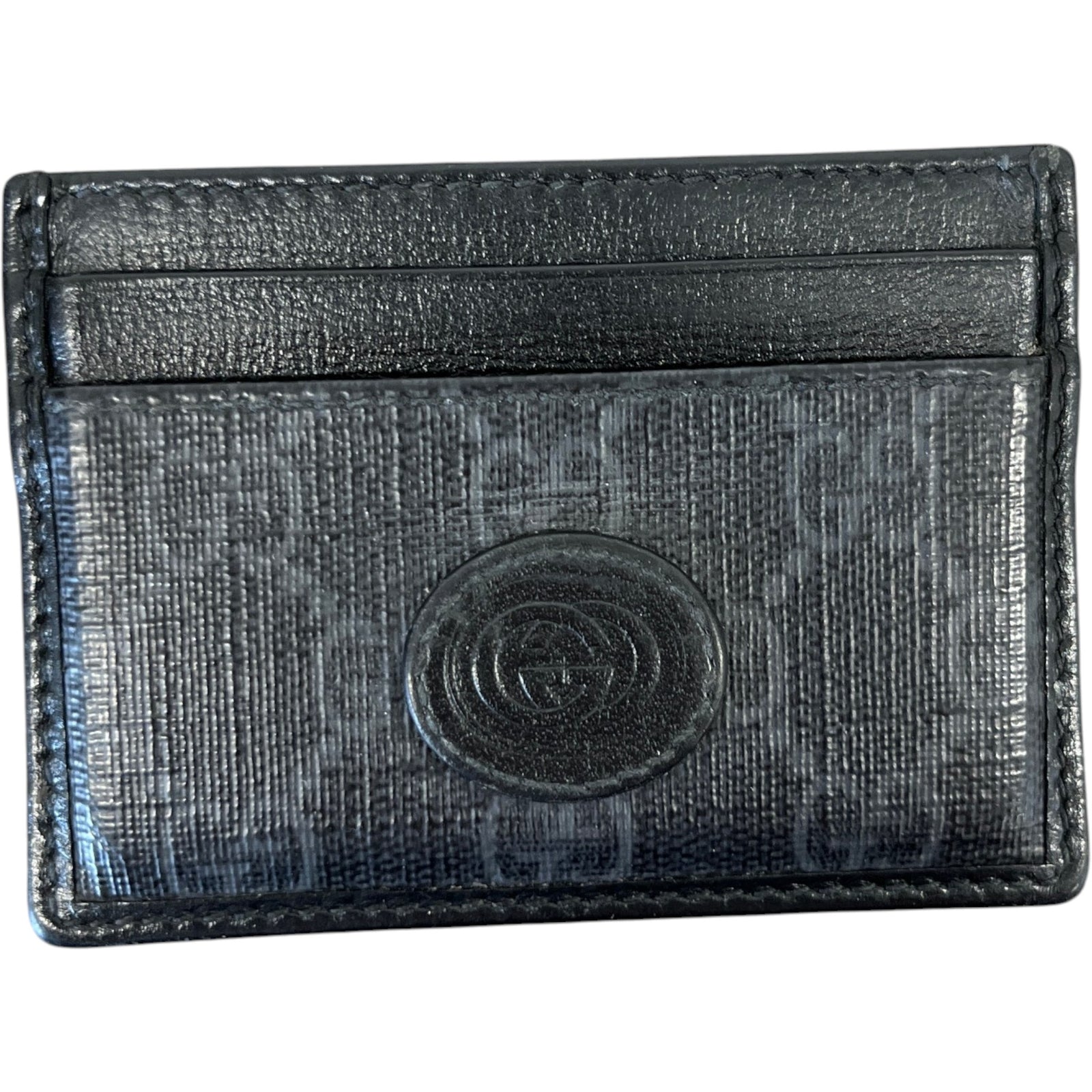 Men's Gg Supreme Card Holder Black - Photo 1