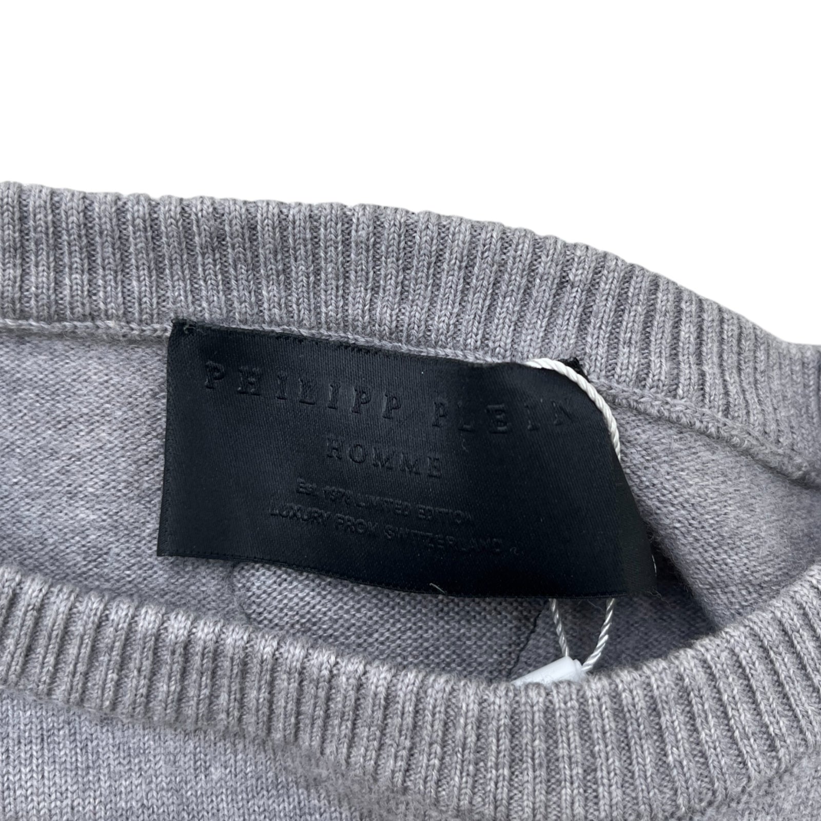 Men's Embroidered Logo Sweatshirt Grey Size S - Photo 7