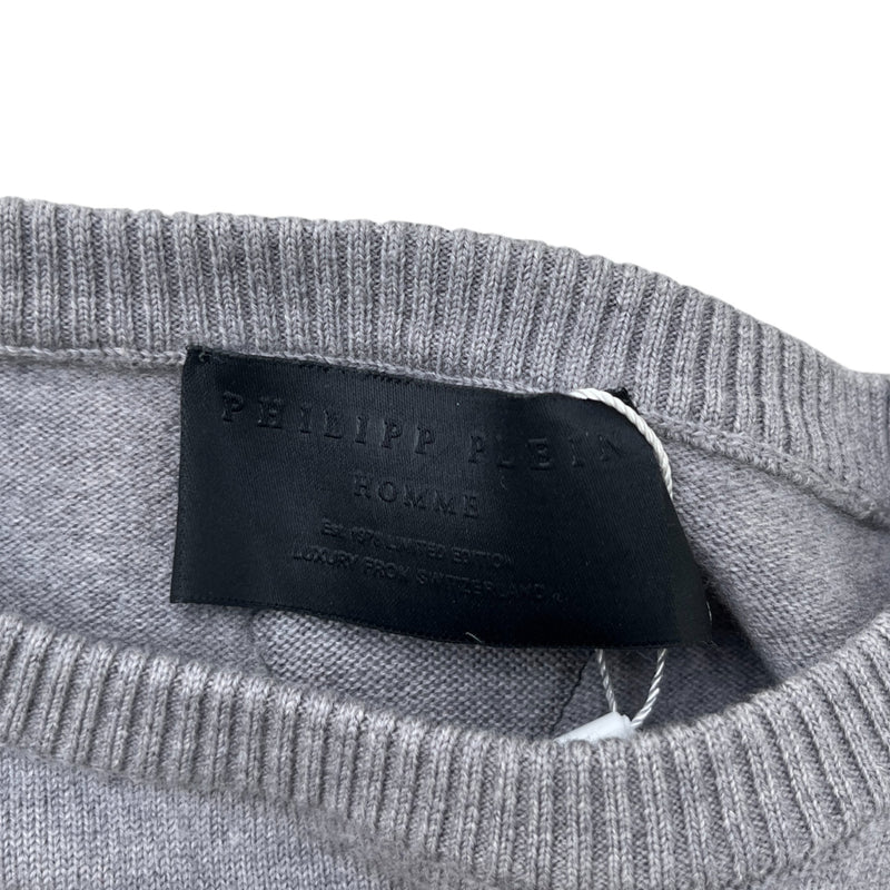 Men's Embroidered Logo Sweatshirt Grey Size S