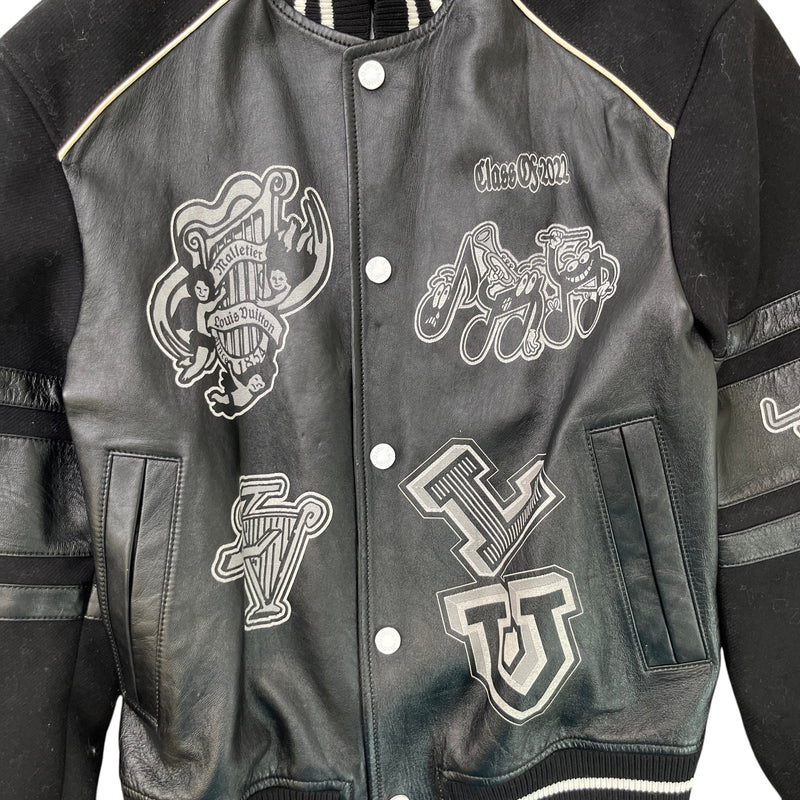 Men's Lv Musical Varsity Jacket Black Size IT 50 / L