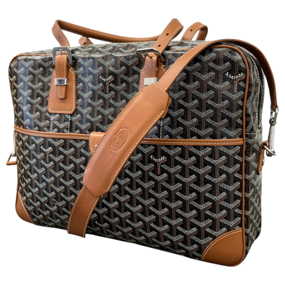 Men's Goyardine Ambassade Briefcase Brown - Photo 5