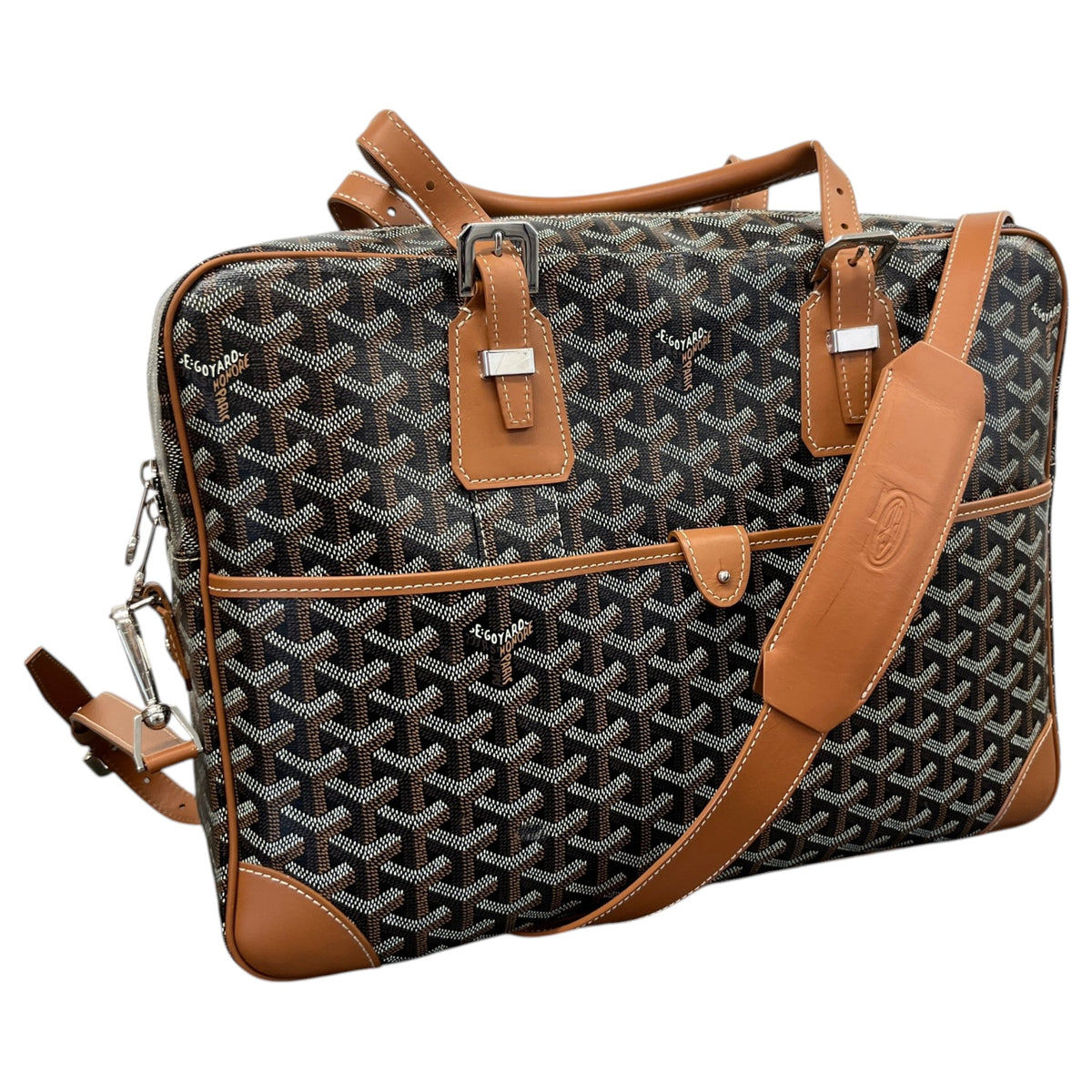 Men's Goyardine Ambassade Briefcase Brown - Photo 4