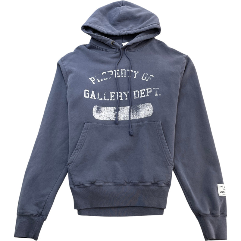 Men's Logo Print Hoodie Grey Size XL