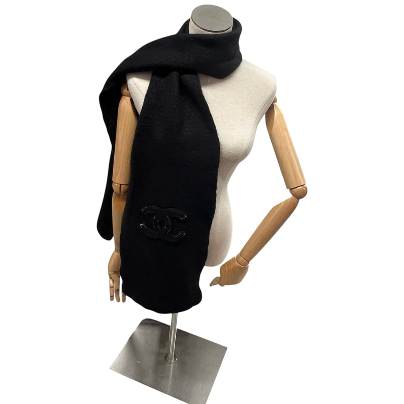 Women's CC Logo Scarf Black