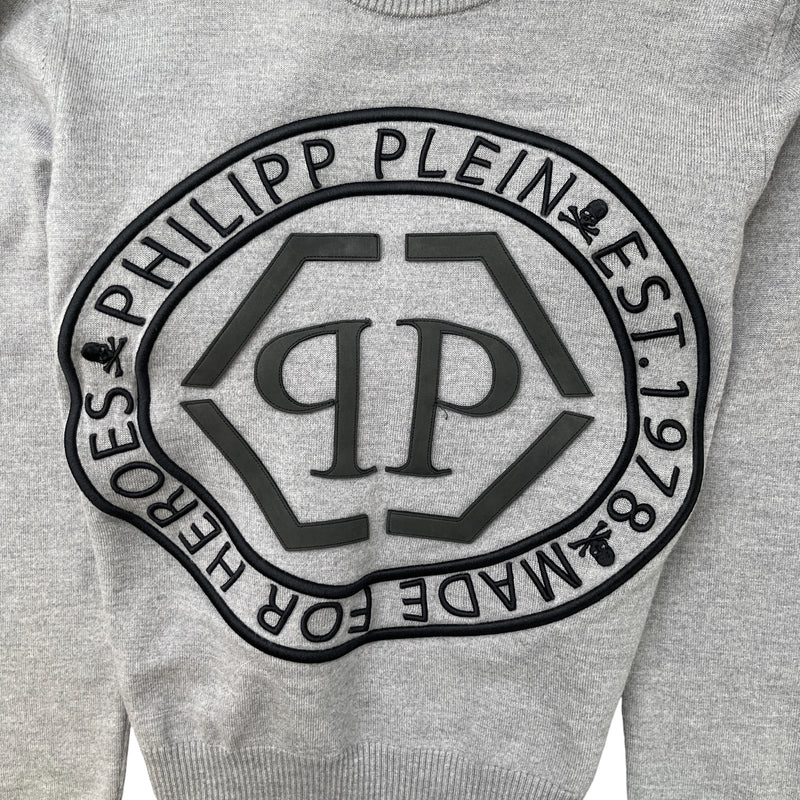 Men's Embroidered Logo Sweatshirt Grey Size S