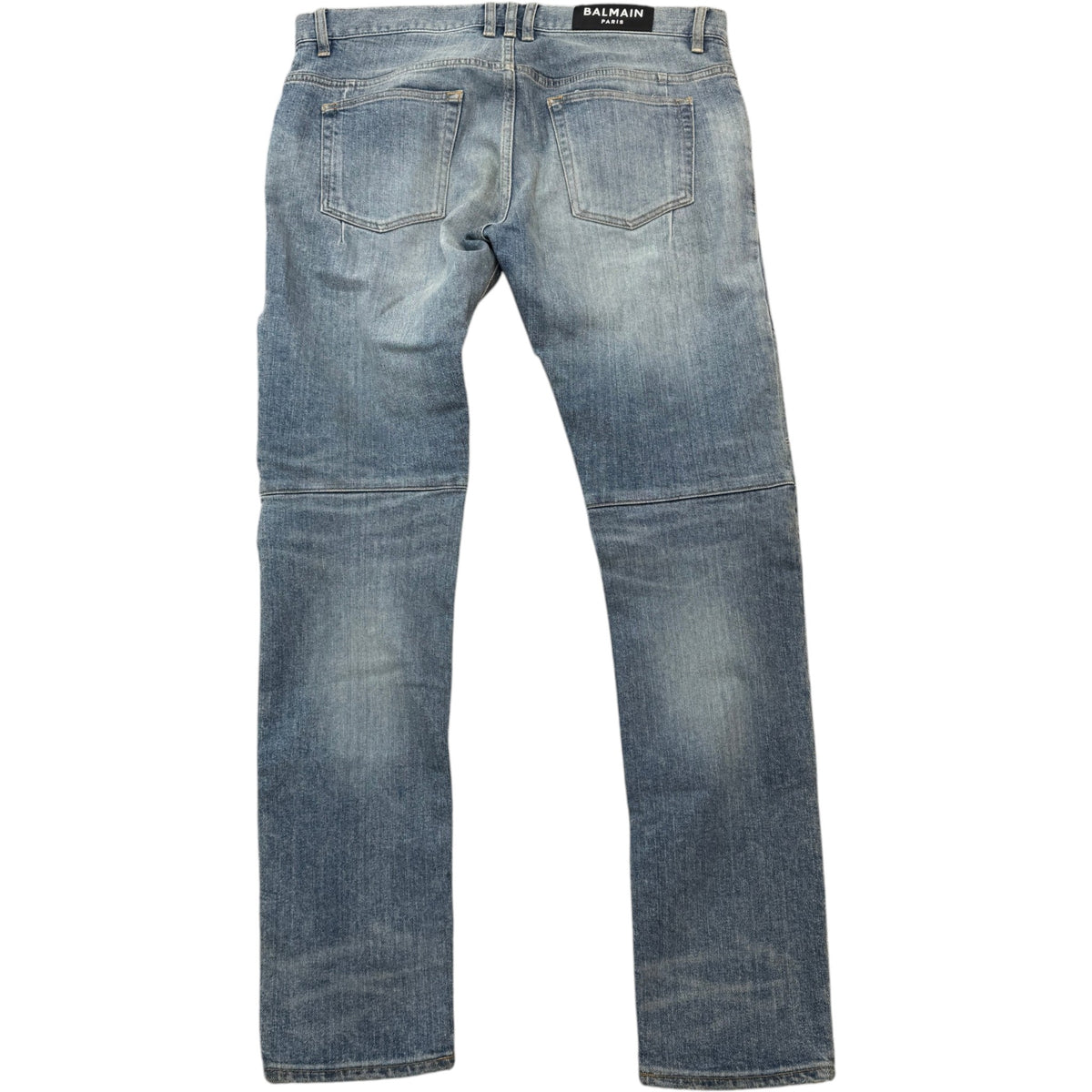 Men's Distressed Biker Jeans Blue Size L / W34 - Photo 2