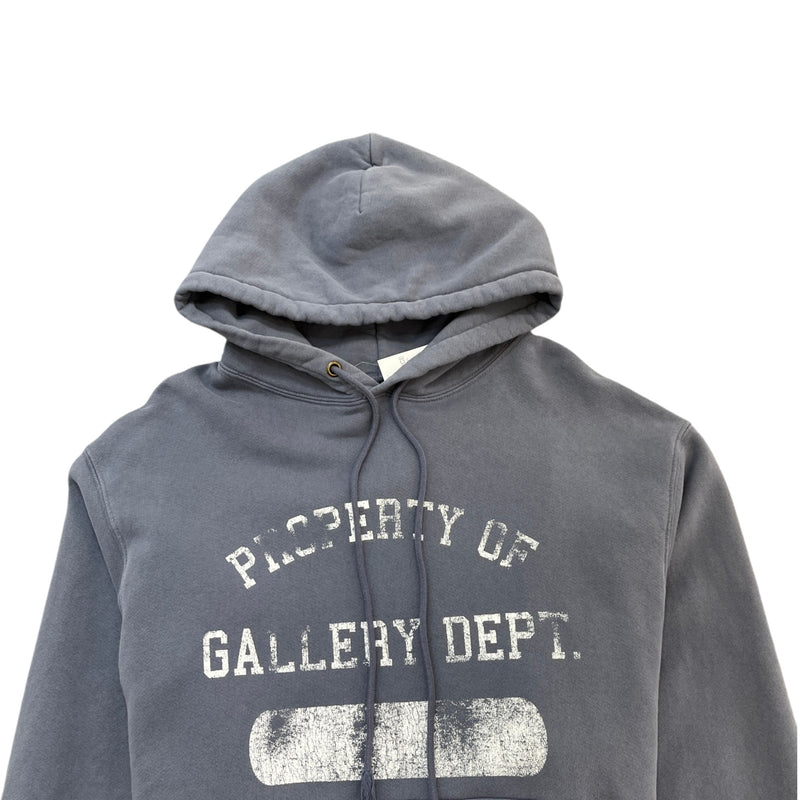 Men's Logo Print Hoodie Grey Size XL