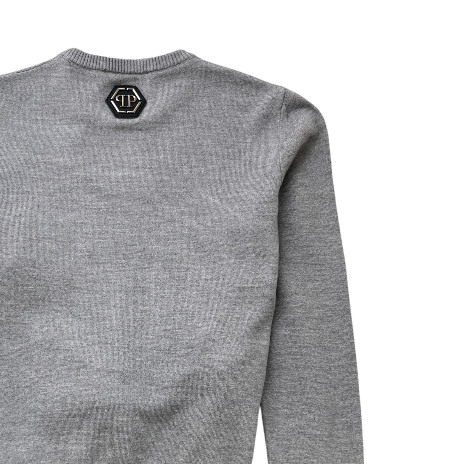 Men's Embroidered Logo Sweatshirt Grey Size S - Photo 4