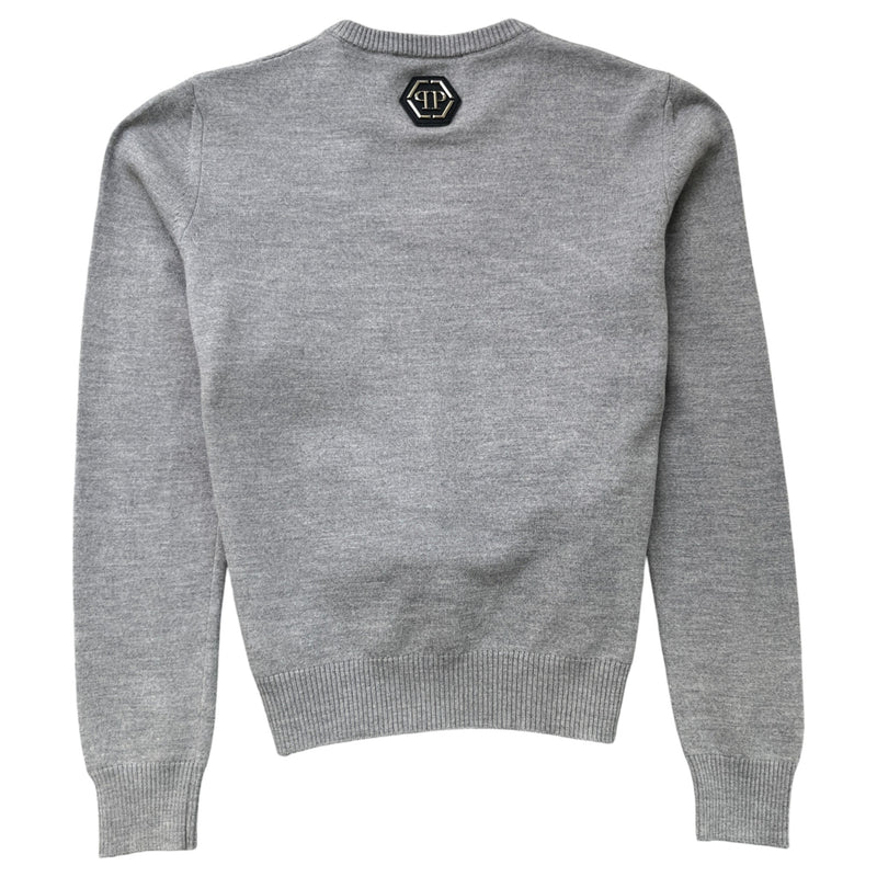 Men's Embroidered Logo Sweatshirt Grey Size S