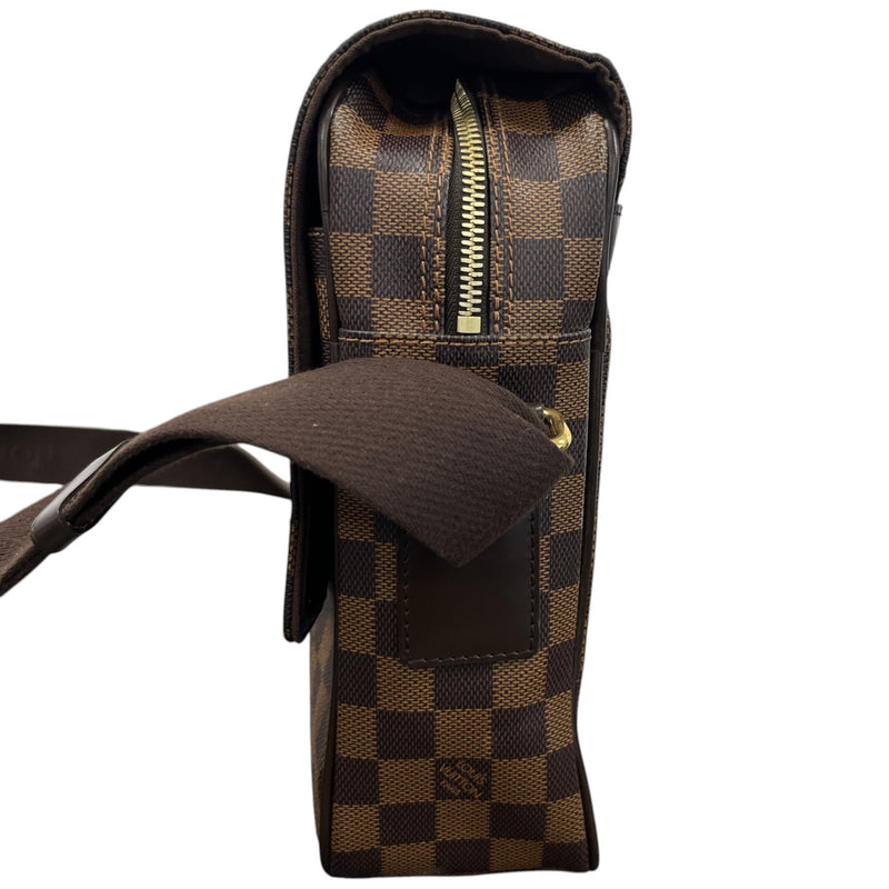 Men's Damier Ebene Shelton Mm Messenger Bag Brown